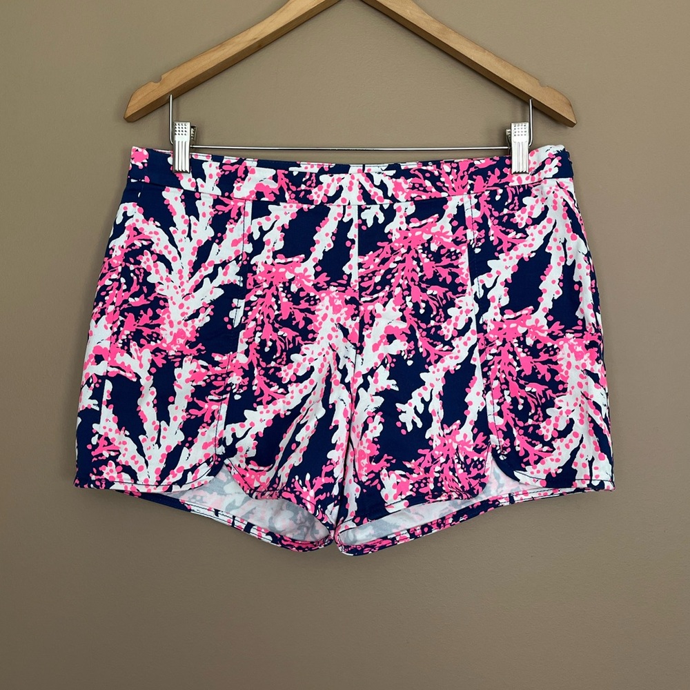 {Lilly Pulitzer} Hazelle Stretch Short in Nauti Navy Beyond The Sea - Womens 6